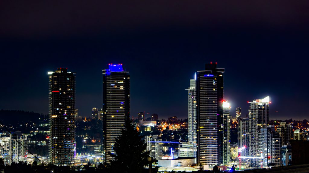 Burnaby Night View from Capitol Hill Side