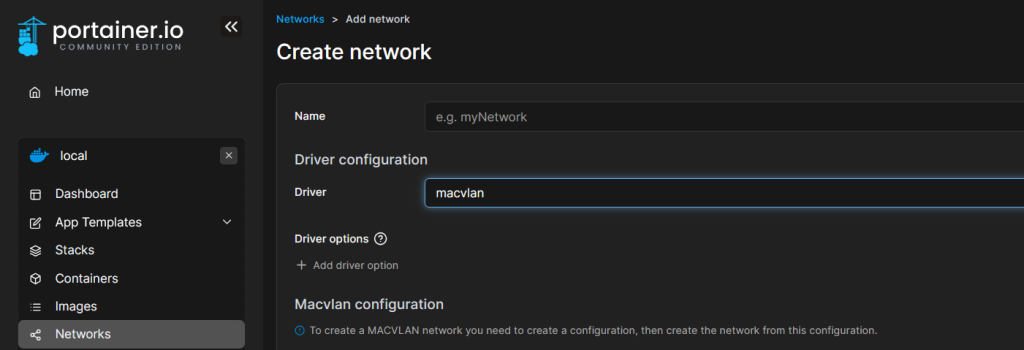 Docker - Create Network - macvlan