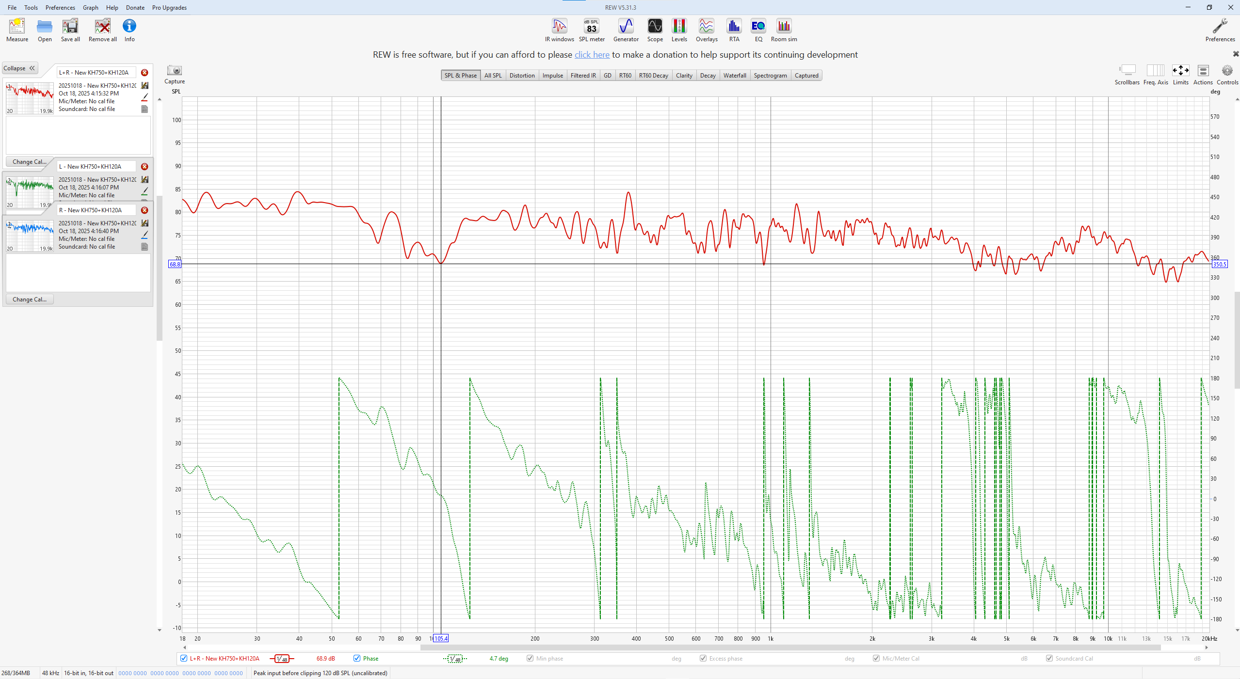 REW - CA2F - KH120A + KH750DSP - L+R - 1_48 Smoothing