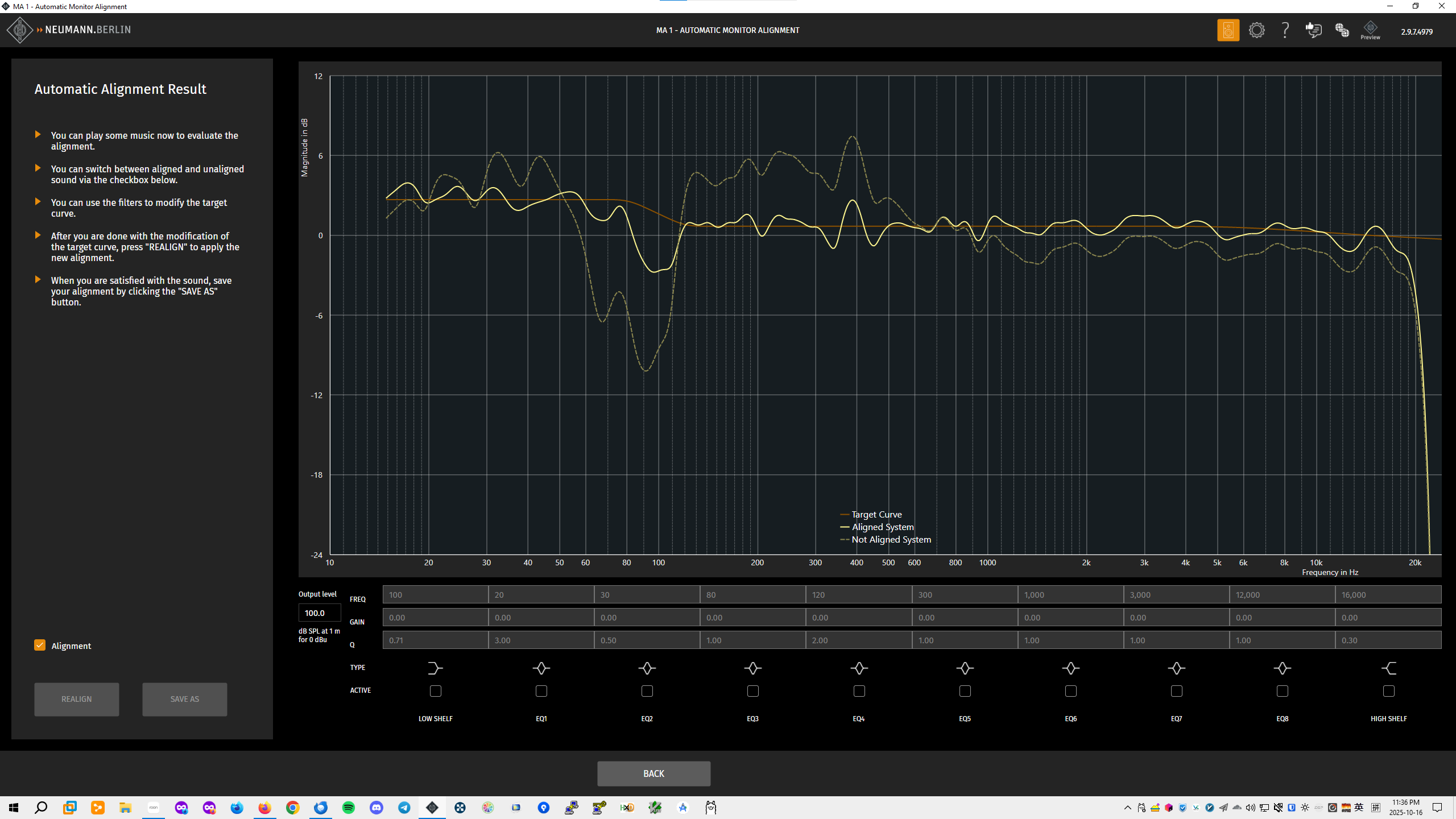 MA-1 Measurement Result Screenshot - Canada 2F - Neumann KH120A + KH750DSP